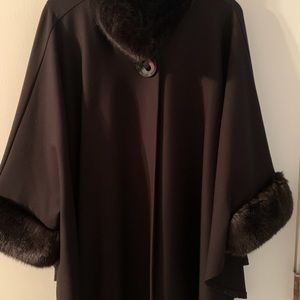 Joseph Ribkoff Faux Fur Poncho